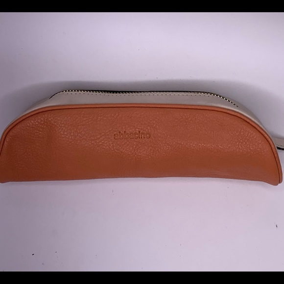 New Abbacino Orange Leather Thin Zippy Case - Picture 1 of 8